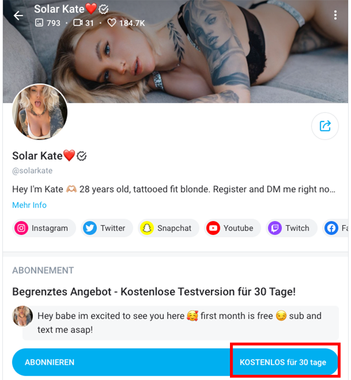 Onlyfans Creatorin Solar Kate